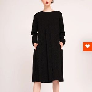 MIDI JACQUARD DRESS WITH CONTRASTING BACK